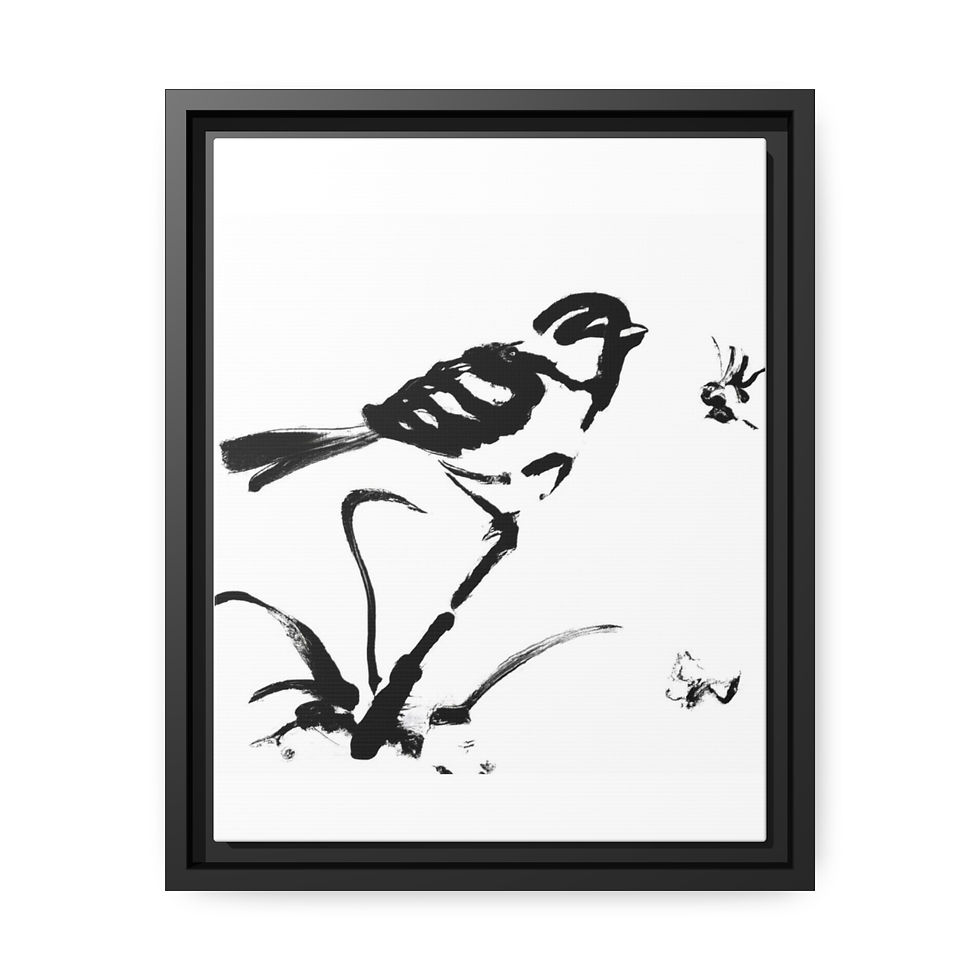 थंबनेल: Awakened Coastal Canvas Print Black Frame | Roseson®