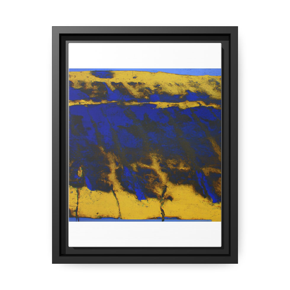 थंबनेल: Warm Neutral Wall Art Canvas Print Black Frame | Roseson®