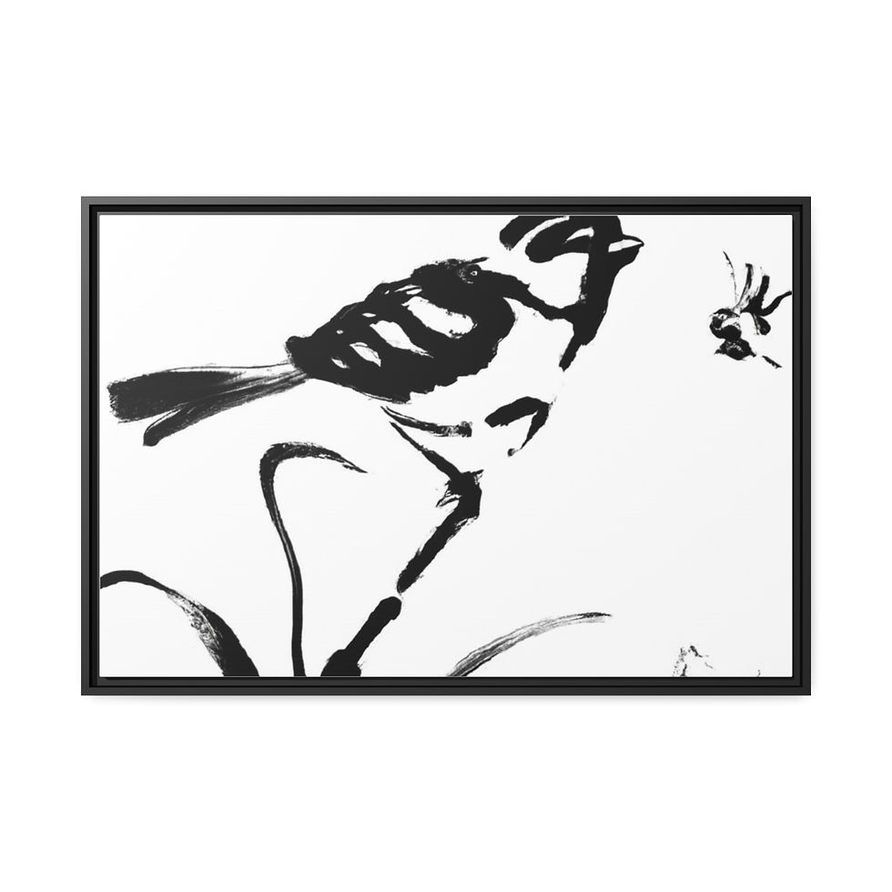 थंबनेल: Awakened Coastal Canvas Print Black Frame | Roseson®