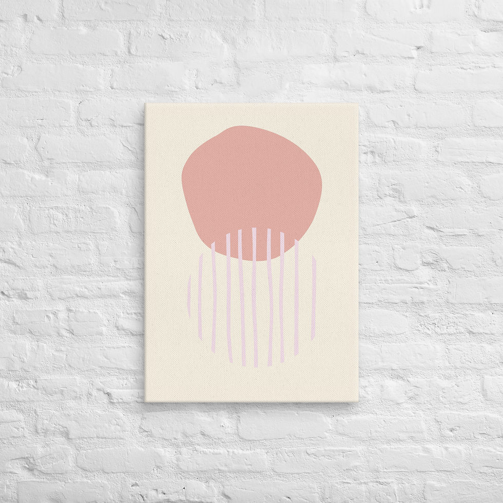 Thumbnail: Abstract Canvas Wall Art | Modern Trendy Print | Living Room Decor | Roseson®