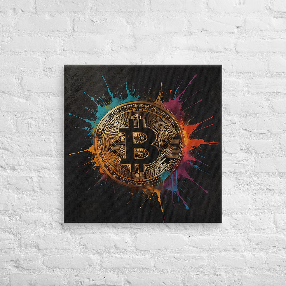 Thumbnail: Bitcoin Canvas Wall Art | Crypto Art Print | BTC Home & Office Decor