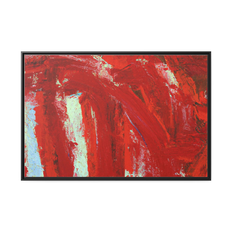 थंबनेल: Vintage Canvas Painting Print Black Frame | Roseson® Retro Wall Art