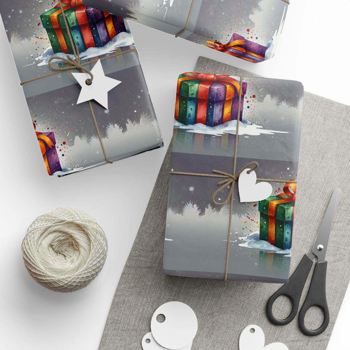 Santa Claus Christmas Wrapping Paper | Roseson® Jolly Holiday Wrap