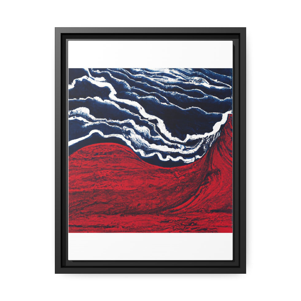 Thumbnail: Sunset Wall Art Canvas Print Black Frame | Roseson®