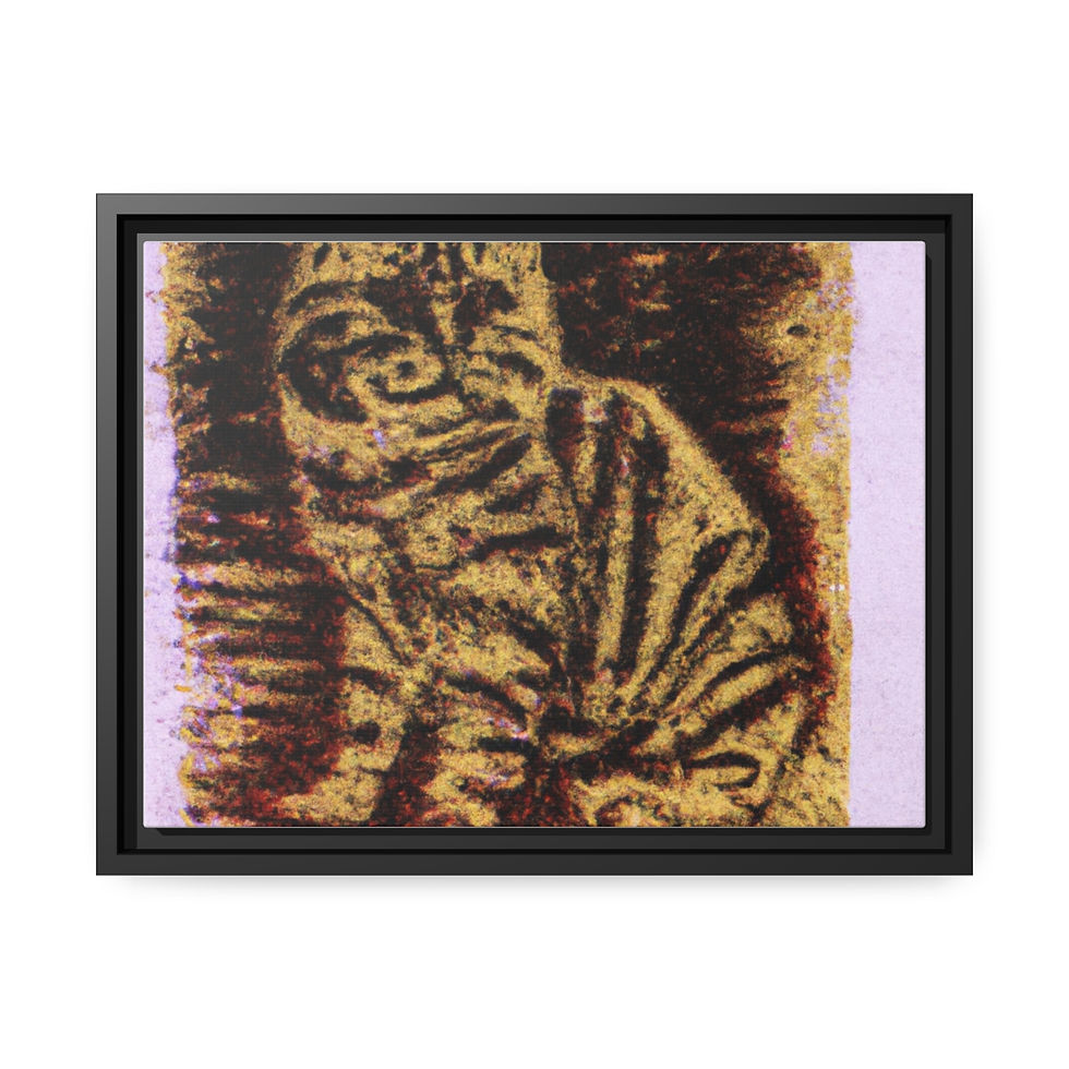 Miniature : Warm Modern Canvas Print Black Frame | Roseson®