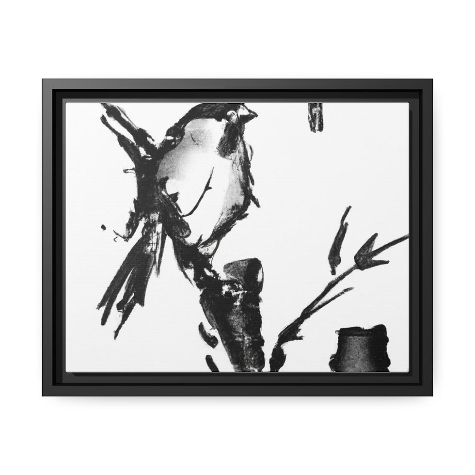 Miniature : Abstract Art Print Canvas Print Black Frame | Roseson®