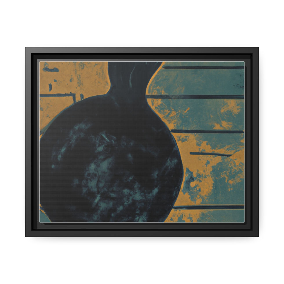 Thumbnail: Zen Canvas Painting Print Black Frame | Roseson® Tranquil Meditation Art