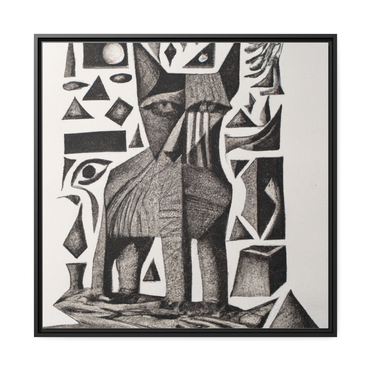 Haze Canvas Painting Print Black Frame | Roseson® Wall Art