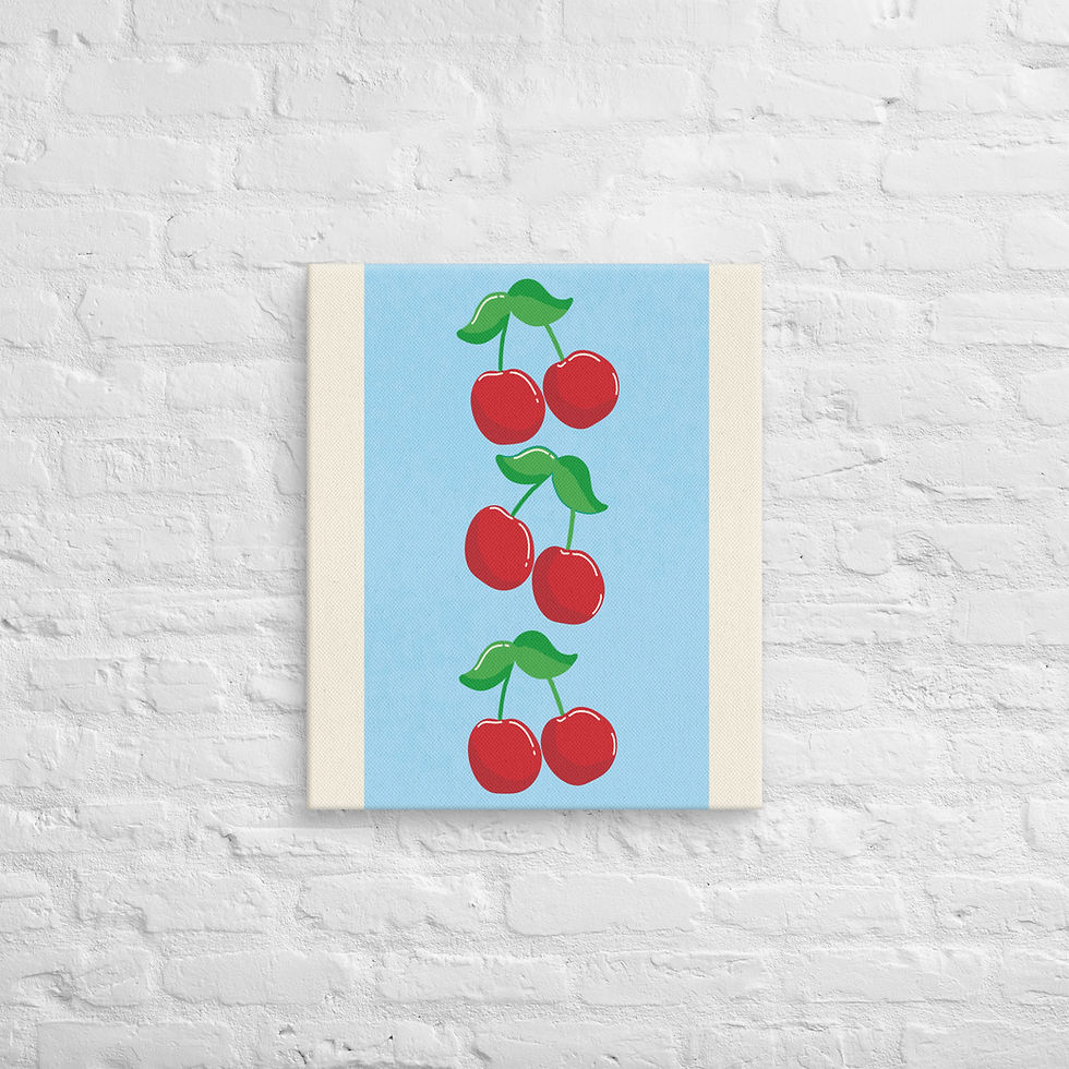 Thumbnail: Vibrant Red Cherry Art Print - Fruit Wall Decor for Kitchen & Dining | Roseson®