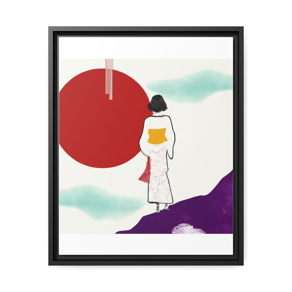 Miniature : Sacred Earth Tone Canvas Print Black Frame | Roseson®