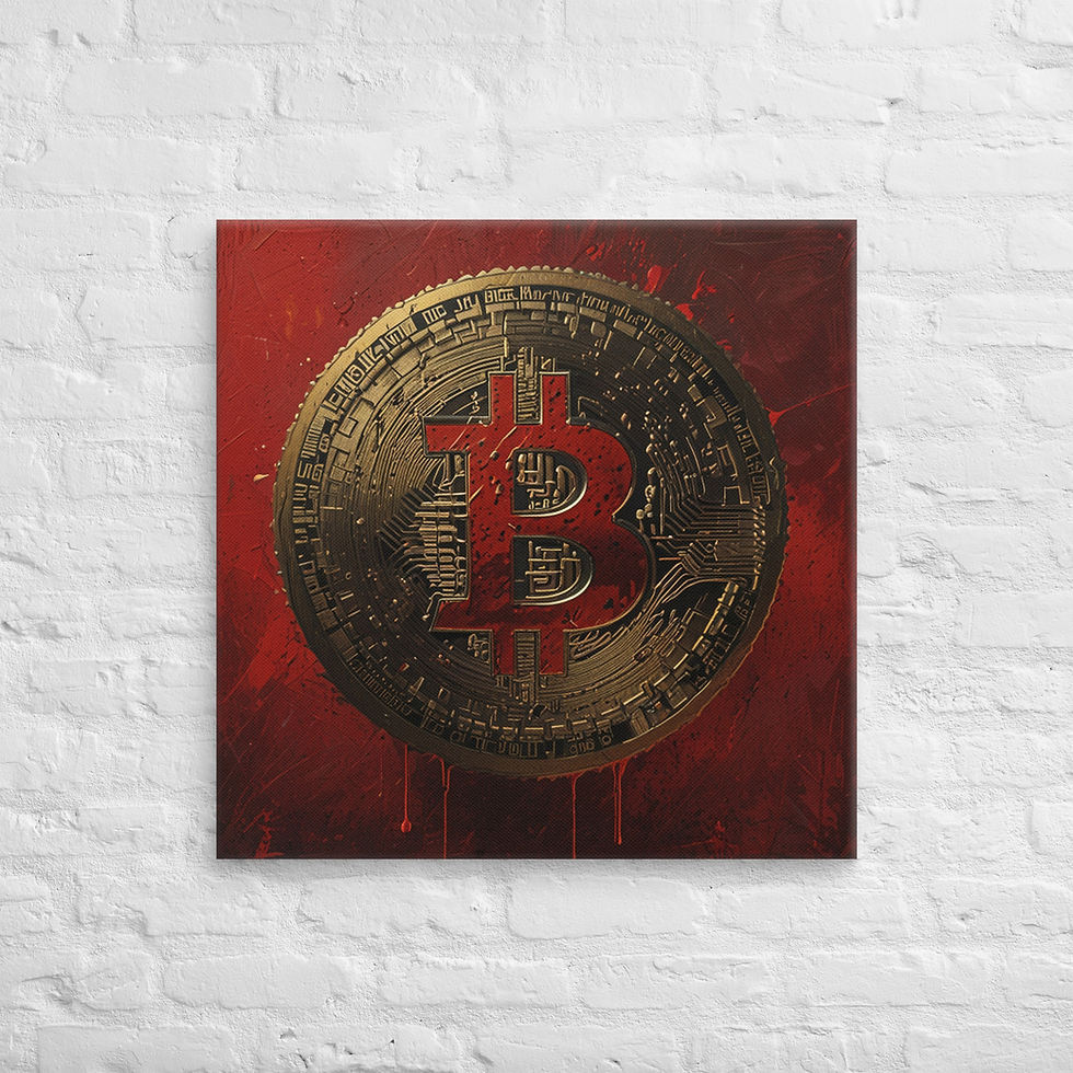 Thumbnail: Bitcoin Canvas Wall Art | Rare Crypto Artwork for Home Decor | Roseson®
