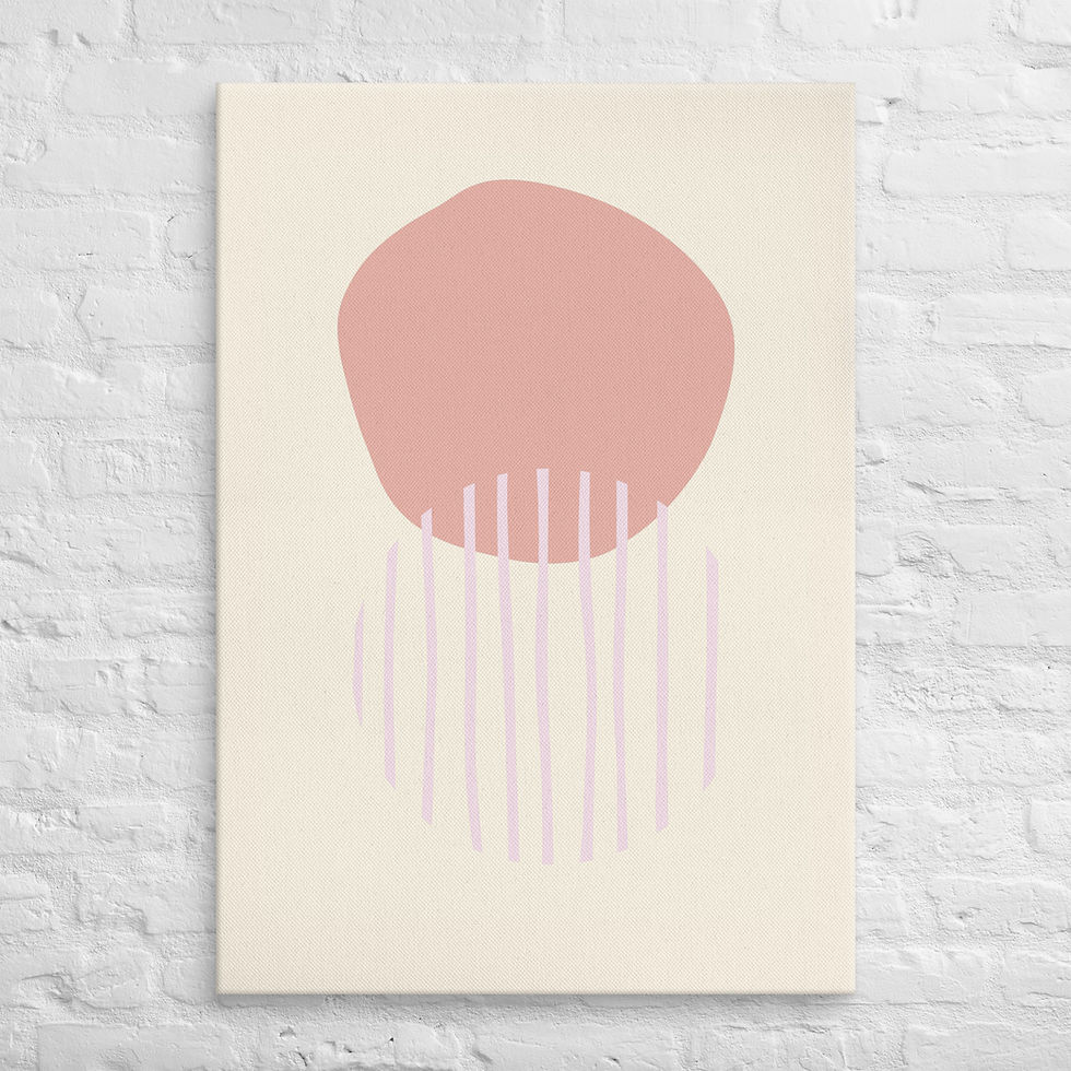 थंबनेल: Abstract Canvas Wall Art | Modern Trendy Print | Living Room Decor | Roseson®