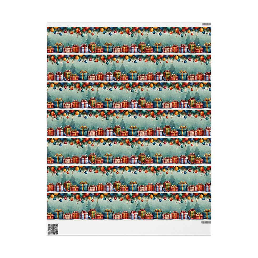 Thumbnail: Golden Christmas Wrapping Paper | Roseson® Luxe Holiday Gift Wrap