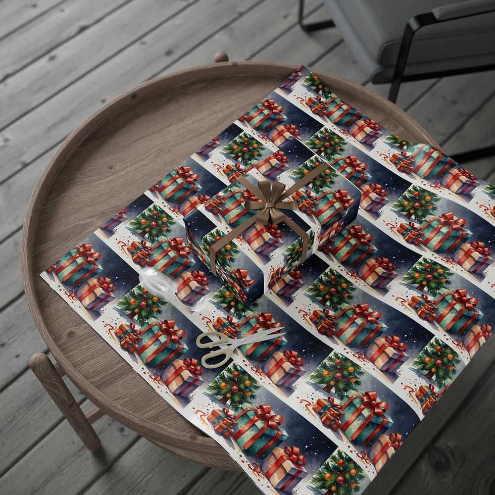 Thumbnail: Whimsical Christmas Wrapping Paper | Roseson® Playful Holiday Wrap