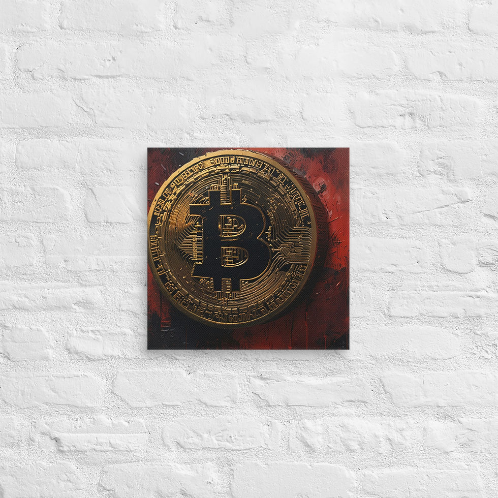Thumbnail: Bitcoin Canvas Wall Art | Digital Currency Decor Gallery Wrap | Roseson®