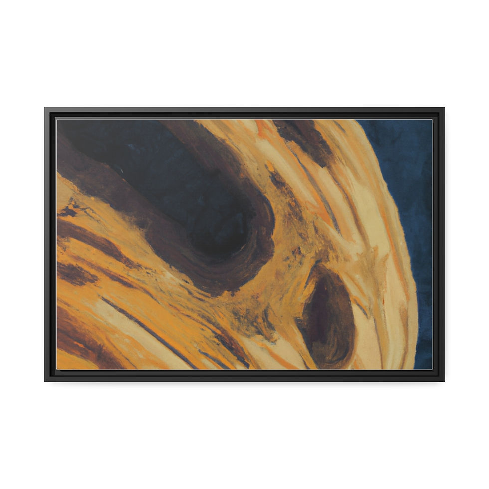 थंबनेल: Maximalist Canvas Painting Print Black Frame | Roseson® Eclectic Wall Art