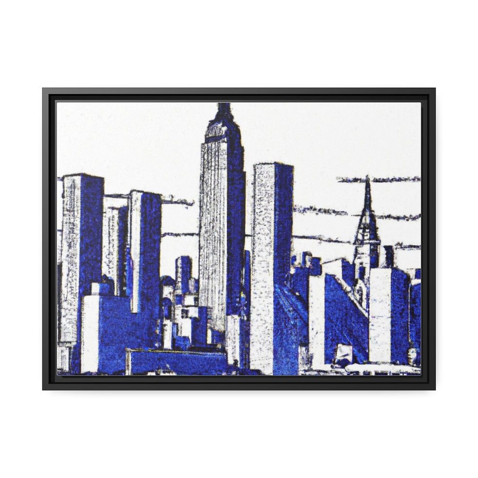 Thumbnail: Vibrant Canvas Painting Print Black Frame | Roseson® Wall Art