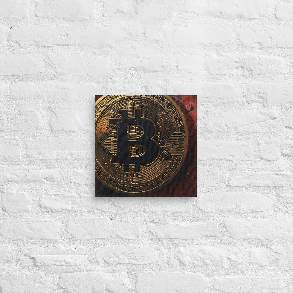الصورة المصغرة: Bitcoin Canvas Wall Art | Digital Currency Decor Gallery Wrap | Roseson®