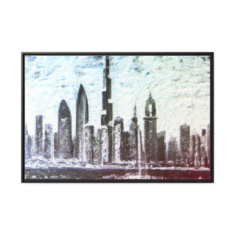 थंबनेल: Soft Geometric Wall Art Canvas Print Black Frame | Roseson®