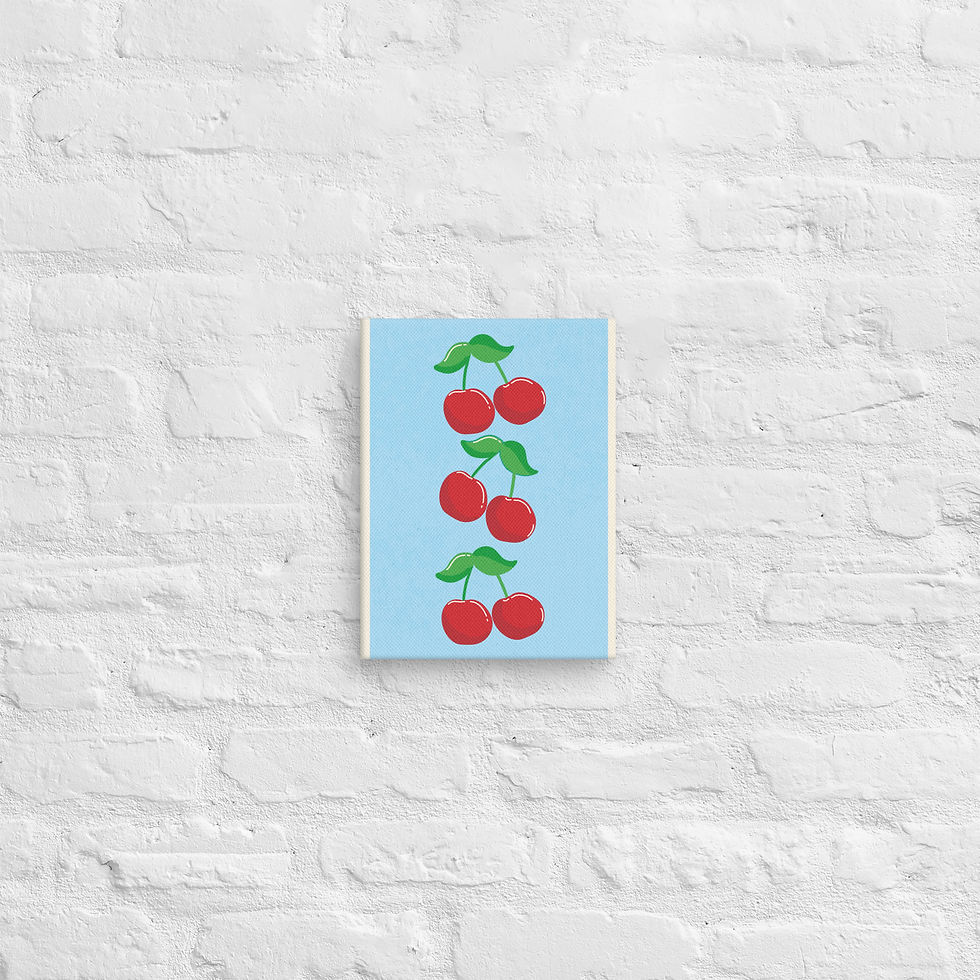 الصورة المصغرة: Vibrant Red Cherry Art Print - Fruit Wall Decor for Kitchen & Dining | Roseson®