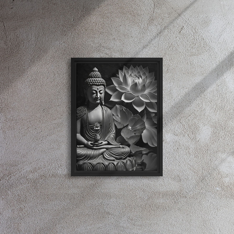 Thumbnail: Bitcoin Canvas Wall Art | Buddha Framed Canvas Decor Print