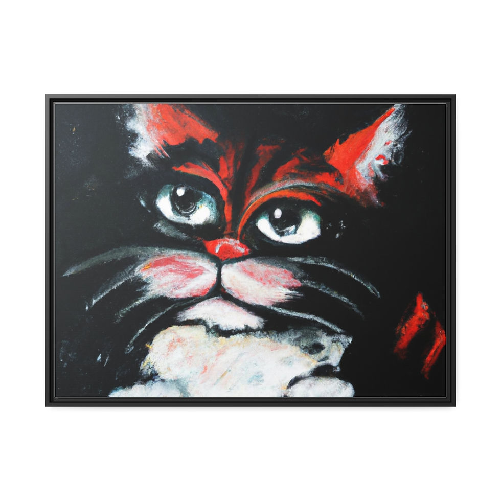 Thumbnail: Inviting Modern Canvas Print Black Frame | Roseson®