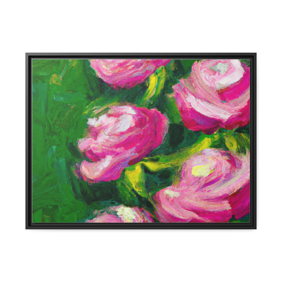 Thumbnail: Nature Art Print Canvas Print Black Frame | Roseson®