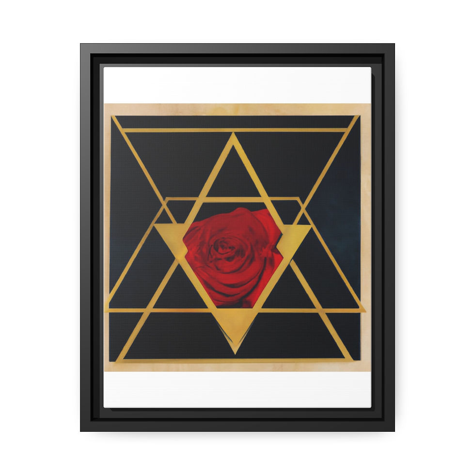 الصورة المصغرة: Geometric Wall Art Canvas Print Black Frame | Roseson®