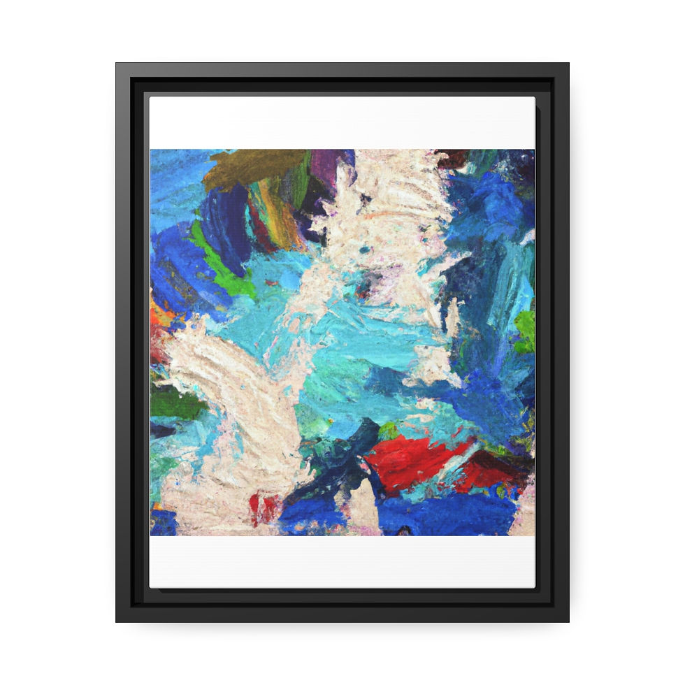 Thumbnail: Garnet Canvas Painting Print Black Frame | Roseson® Deep Jewel Tone Wall Art