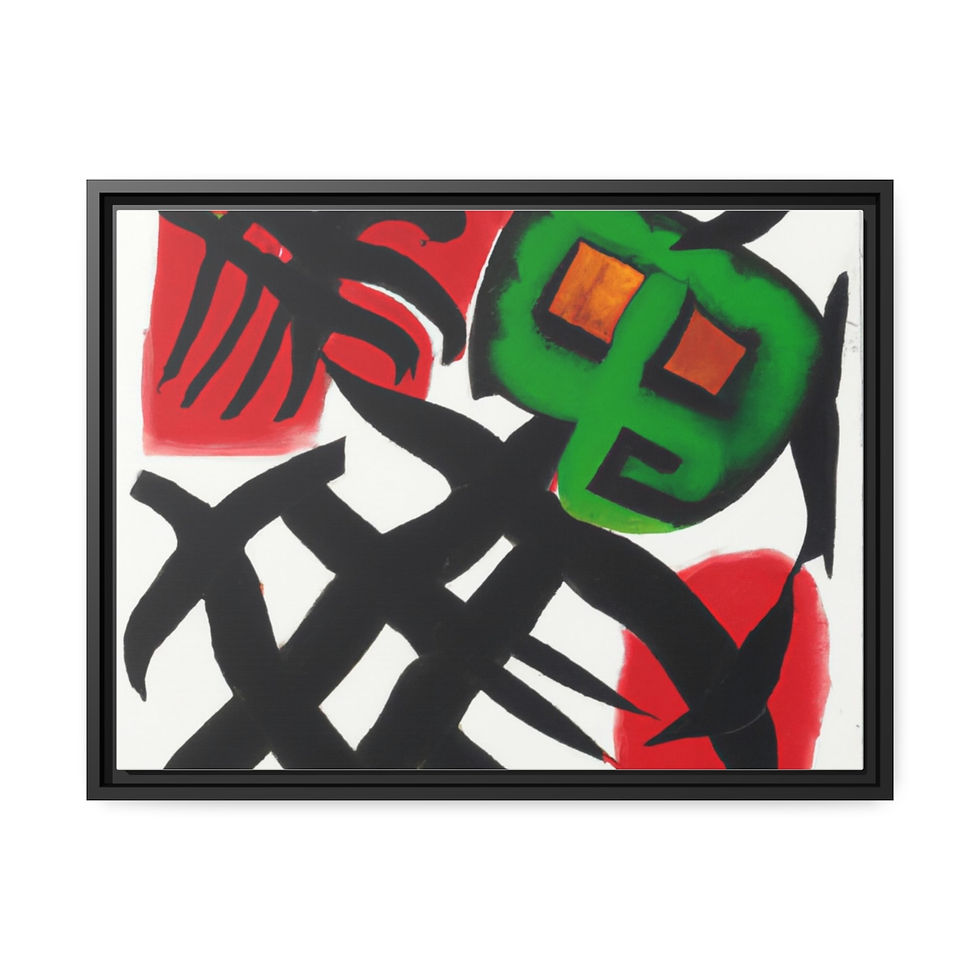 Miniature : Luminous Floral Wall Art Canvas Print Black Frame | Roseson®