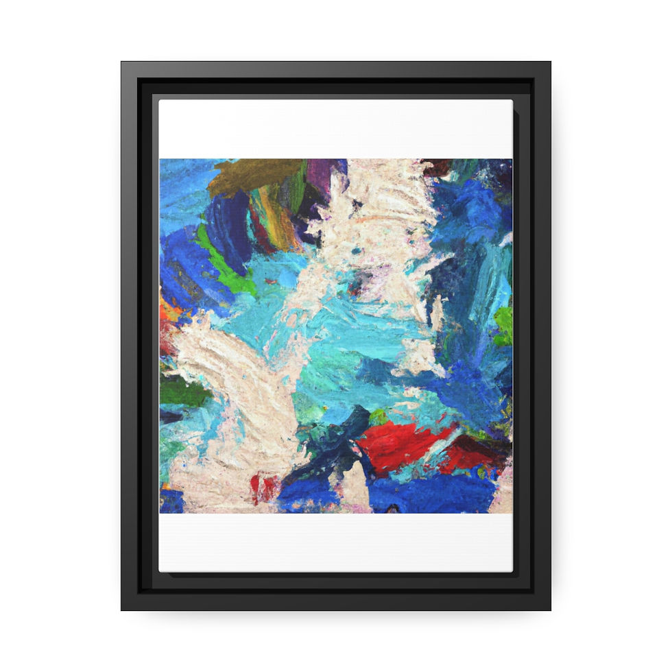 Thumbnail: Garnet Canvas Painting Print Black Frame | Roseson® Deep Jewel Tone Wall Art