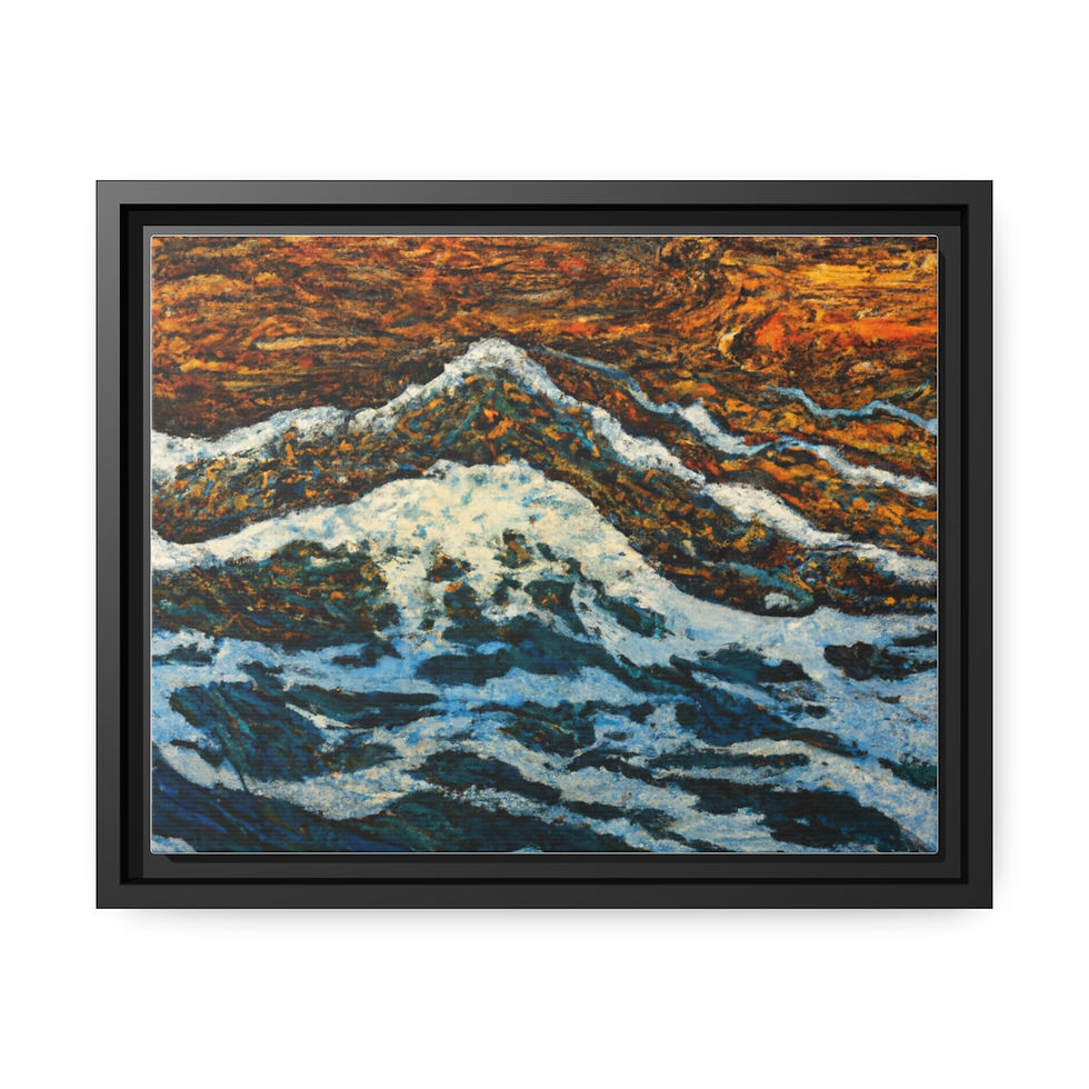 Thumbnail: Modern Home Decor Art Canvas Print Black Frame | Roseson®