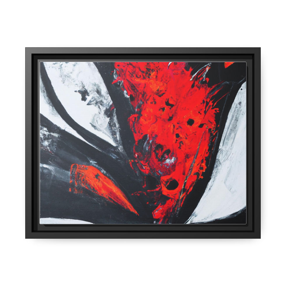 Miniature : Magnetic Watercolor Art Print Canvas Print Black Frame | Roseson®