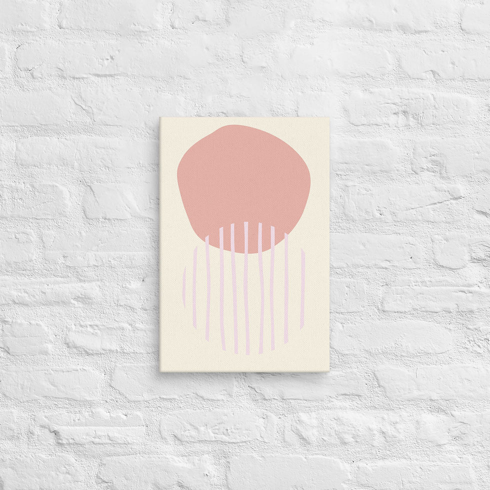 Thumbnail: Abstract Canvas Wall Art | Modern Trendy Print | Living Room Decor | Roseson®