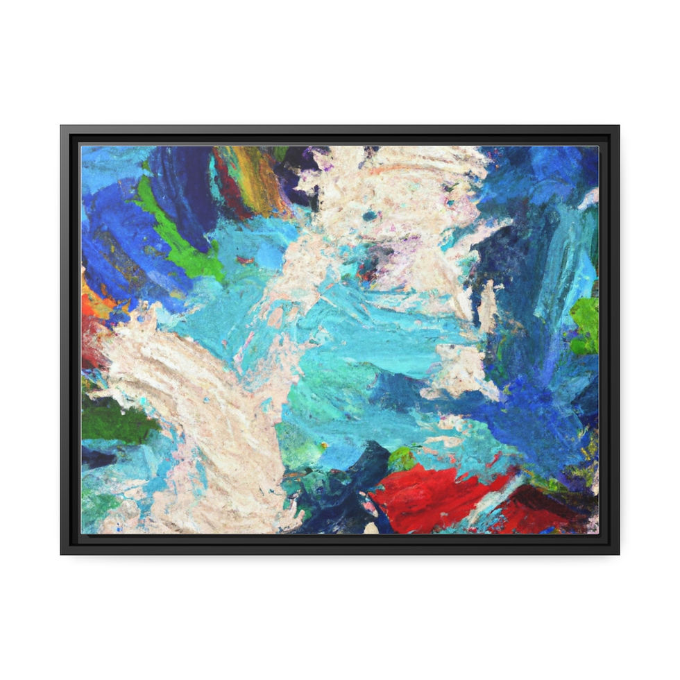 Thumbnail: Garnet Canvas Painting Print Black Frame | Roseson® Deep Jewel Tone Wall Art