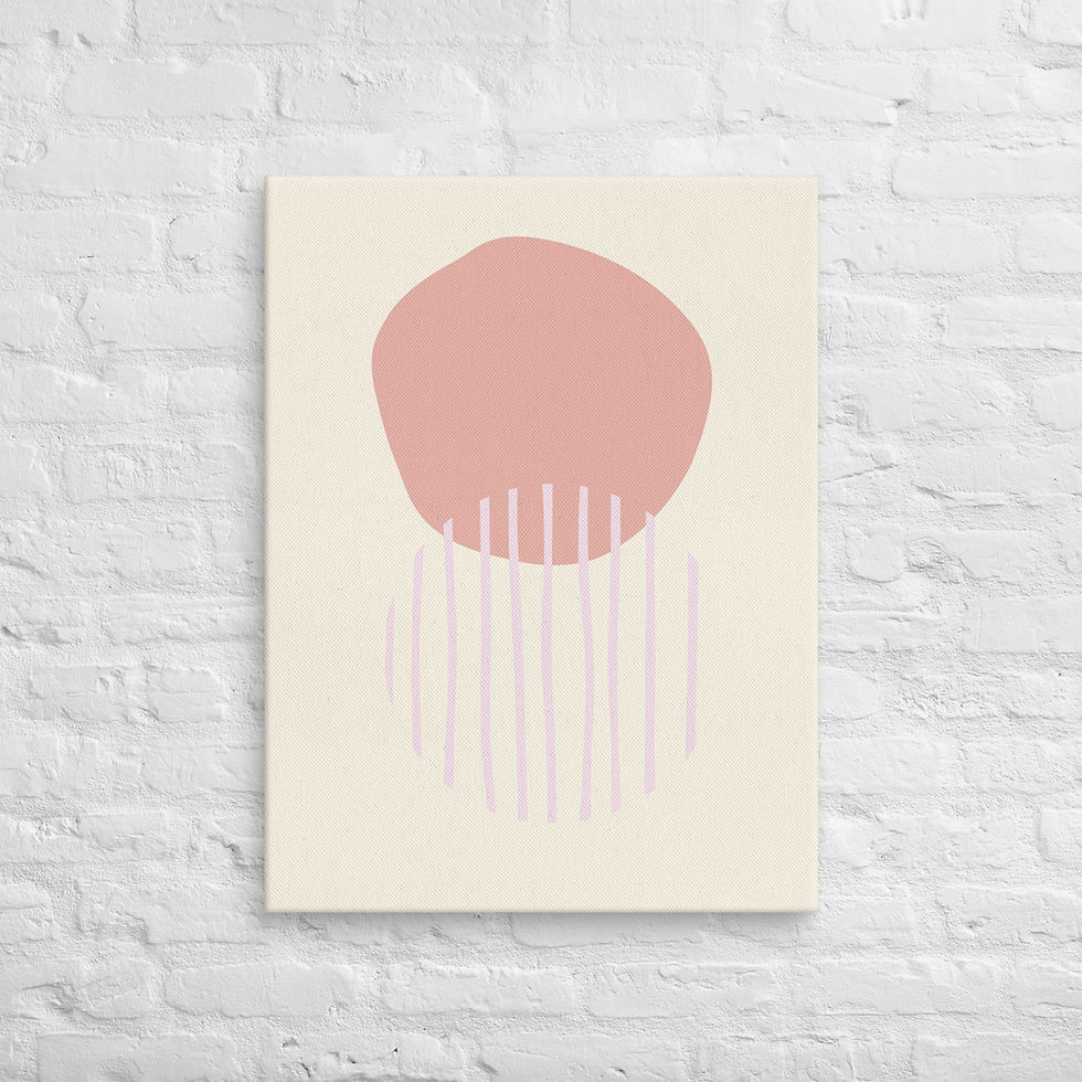 थंबनेल: Abstract Canvas Wall Art | Modern Trendy Print | Living Room Decor | Roseson®