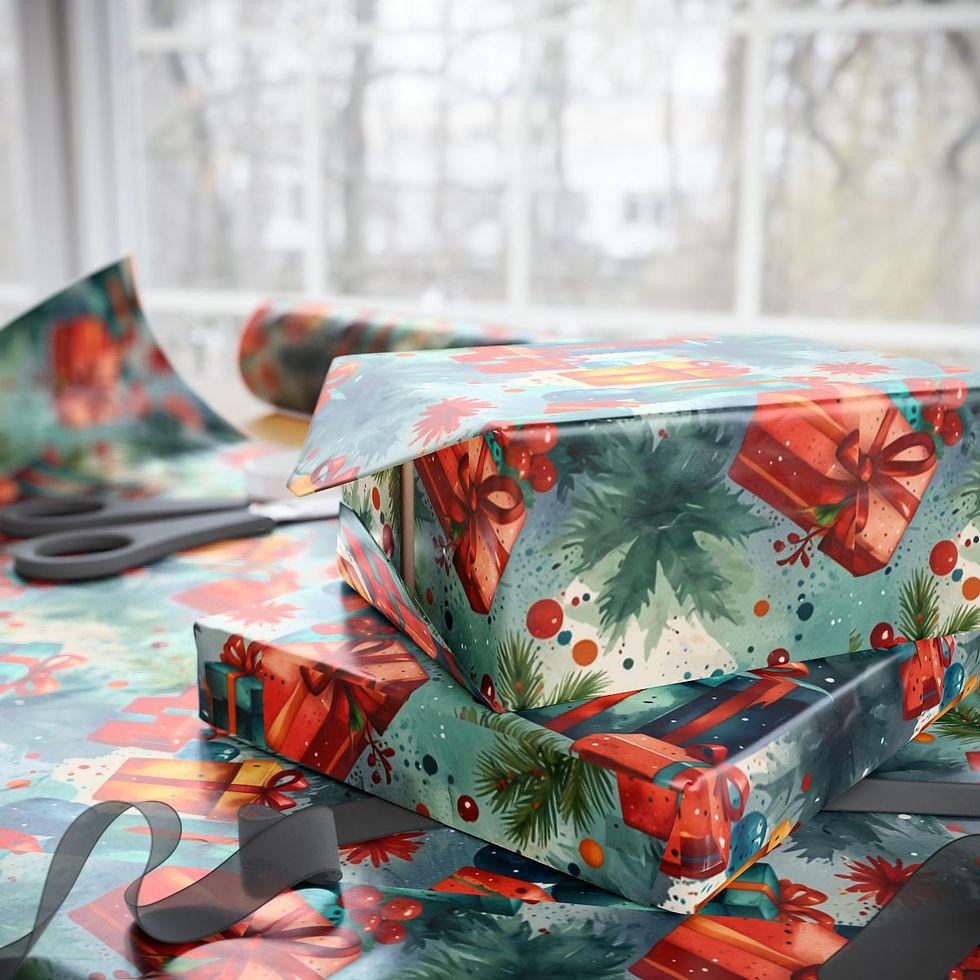 Thumbnail: Sparkling Christmas Wrapping Paper | Roseson® Glitter Holiday Gift Wrap