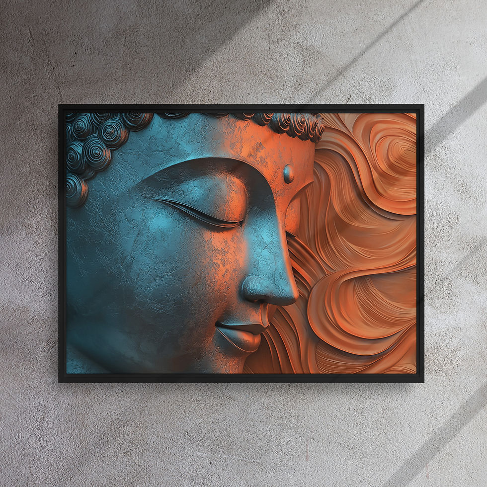 Thumbnail: Bitcoin Canvas Wall Art | Buddha Framed Canvas Home Decor