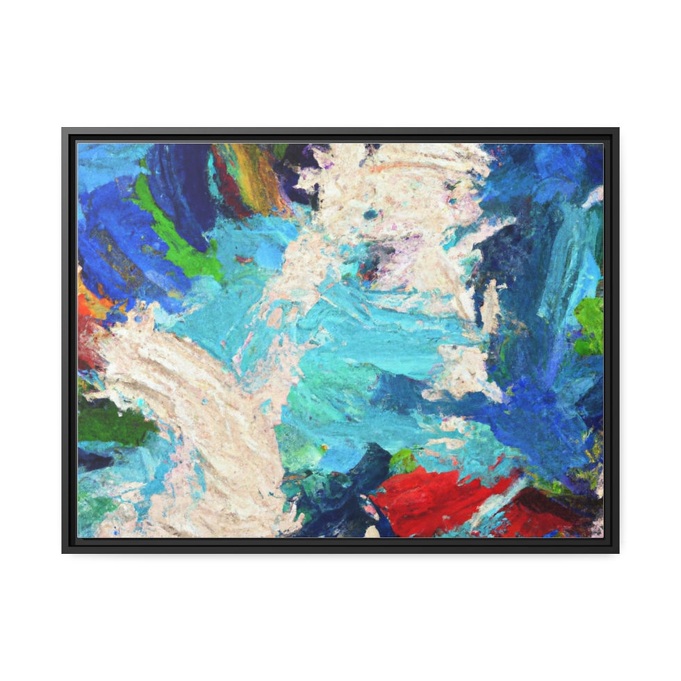 Thumbnail: Garnet Canvas Painting Print Black Frame | Roseson® Deep Jewel Tone Wall Art