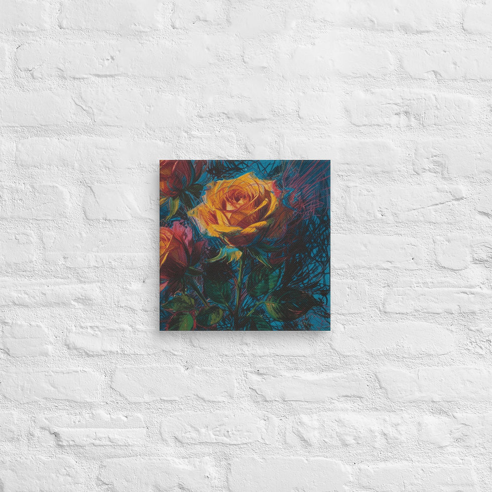 Thumbnail: Blush Rose Canvas Wall Art | Feminine Floral Home Decor Print | Roseson®