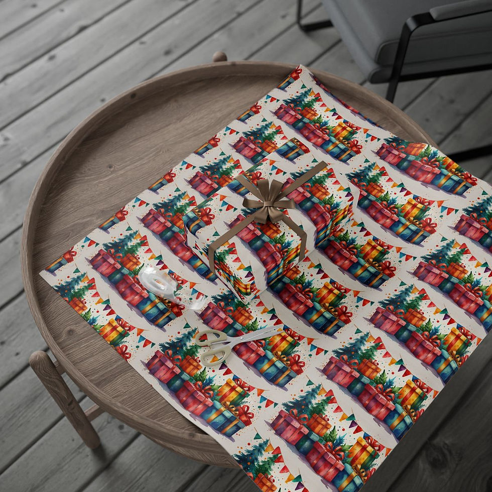 Thumbnail: Pinecone Christmas Wrapping Paper | Roseson® Nature Holiday Gift Wrap