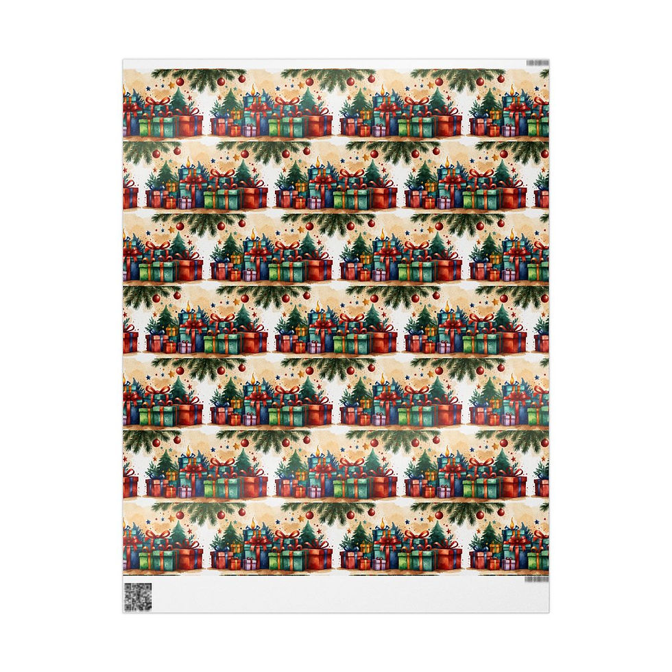 Thumbnail: Moonlit Christmas Wrapping Paper | Roseson® Night Sky Holiday Wrap
