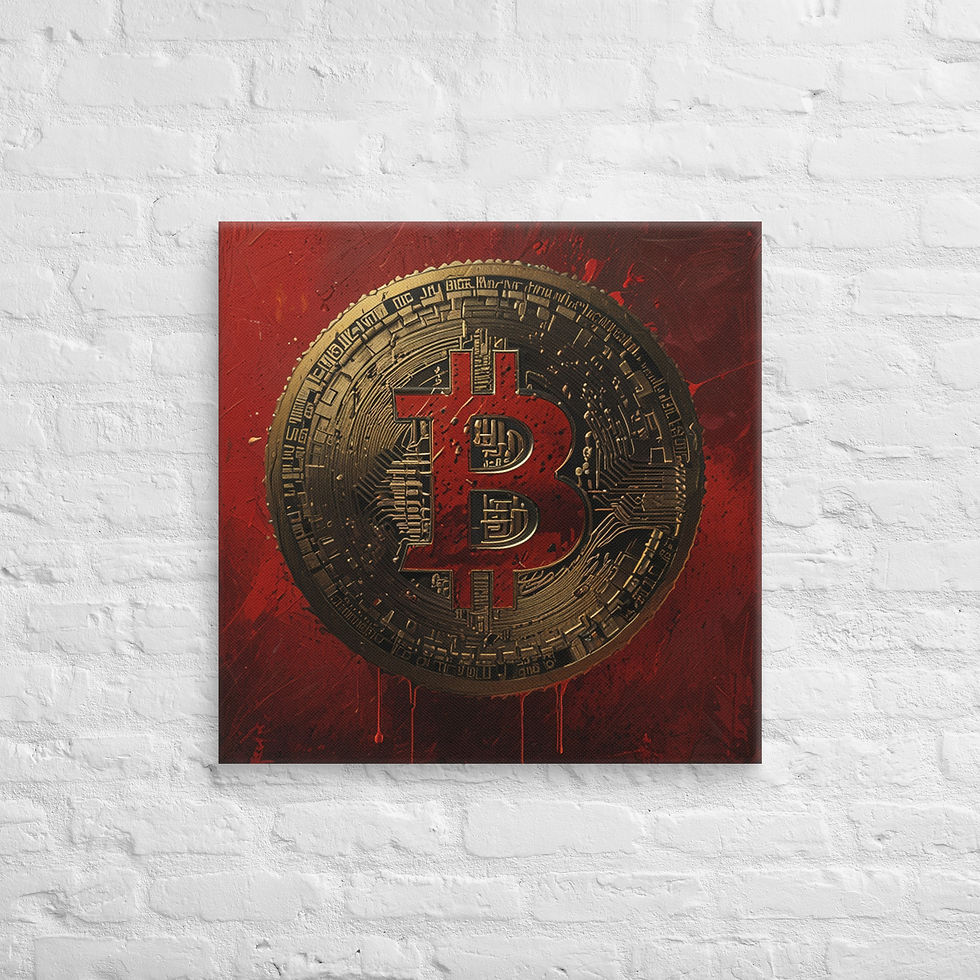 Thumbnail: Bitcoin Canvas Wall Art | Rare Crypto Artwork for Home Decor | Roseson®