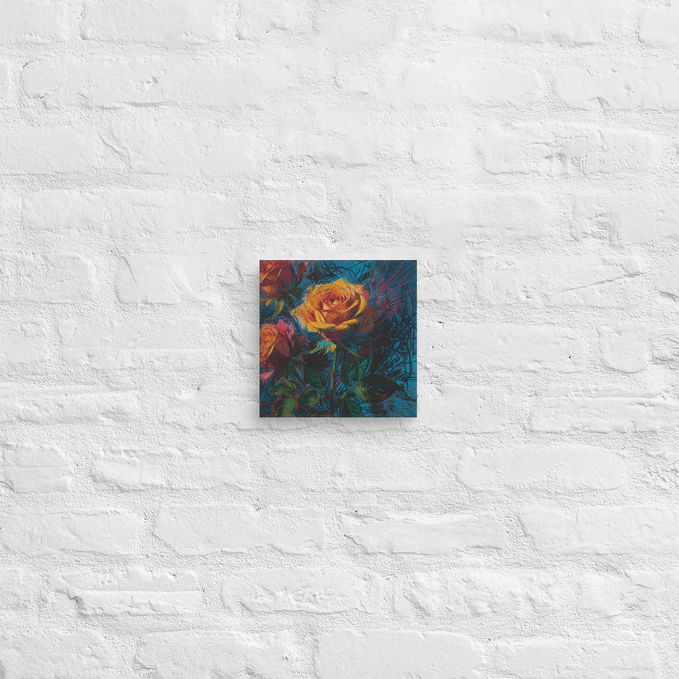 Thumbnail: Blush Rose Canvas Wall Art | Feminine Floral Home Decor Print | Roseson®