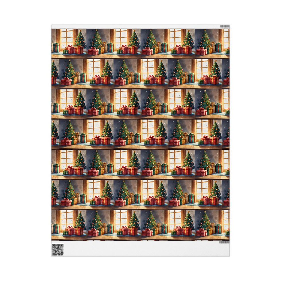 Thumbnail: Enchanted Forest Christmas Wrapping Paper | Roseson® Woodland Holiday Wrap