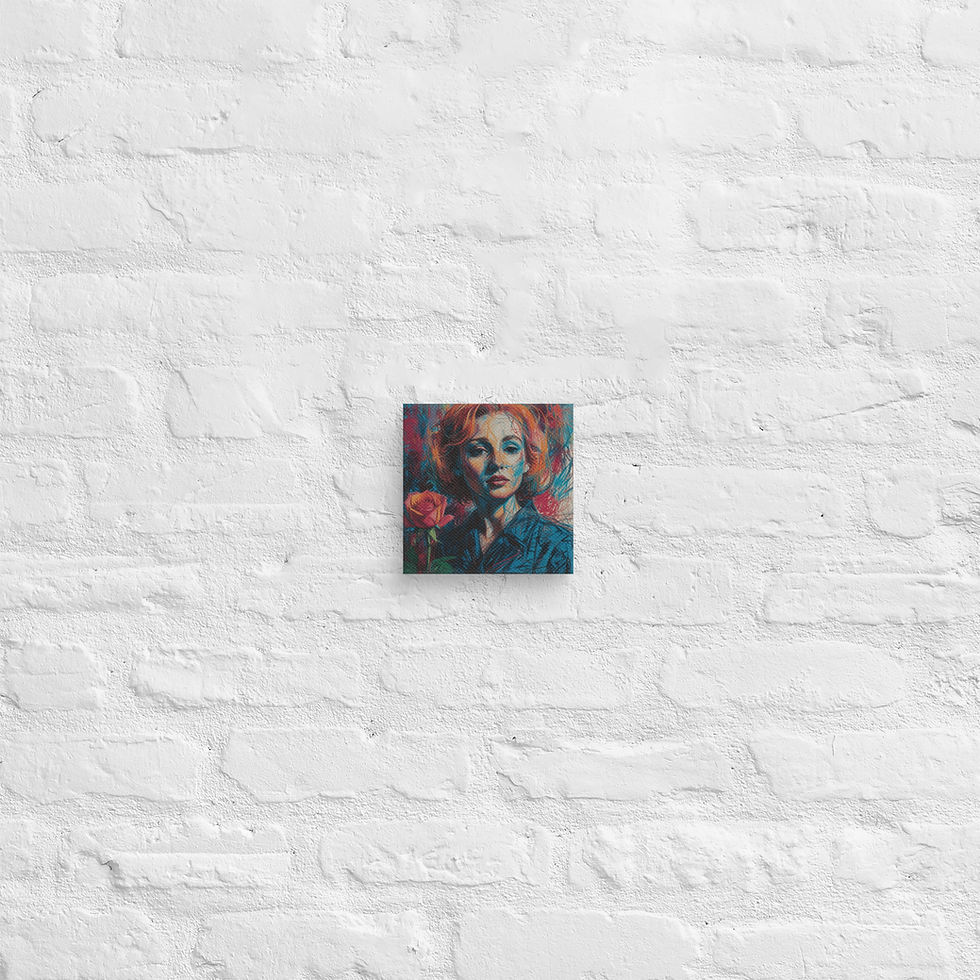 Thumbnail: Figurative Girl Canvas Wall Art | Portrait Fine Art Home Decor | Roseson®