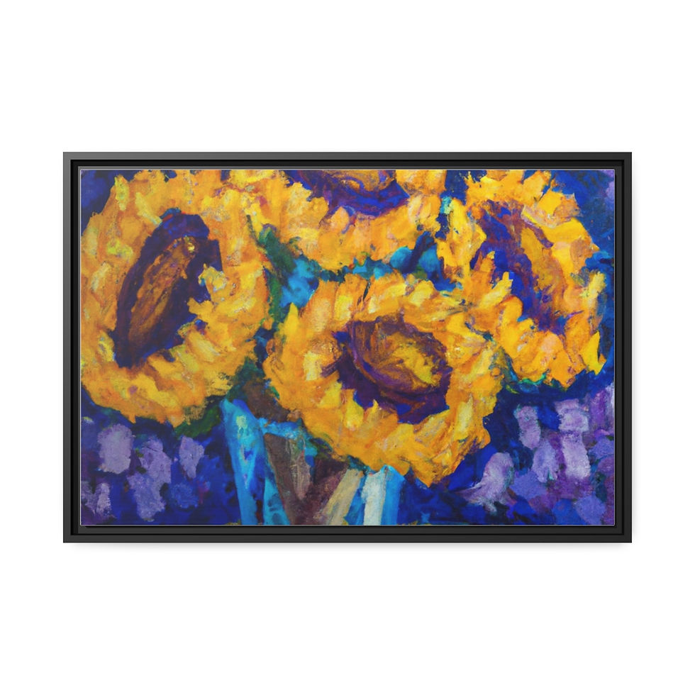 Thumbnail: Resplendent Earth Tone Canvas Print Black Frame | Roseson®