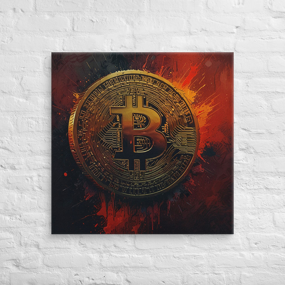 Thumbnail: Bitcoin Canvas Wall Art | Unique Crypto Artwork for Modern Spaces