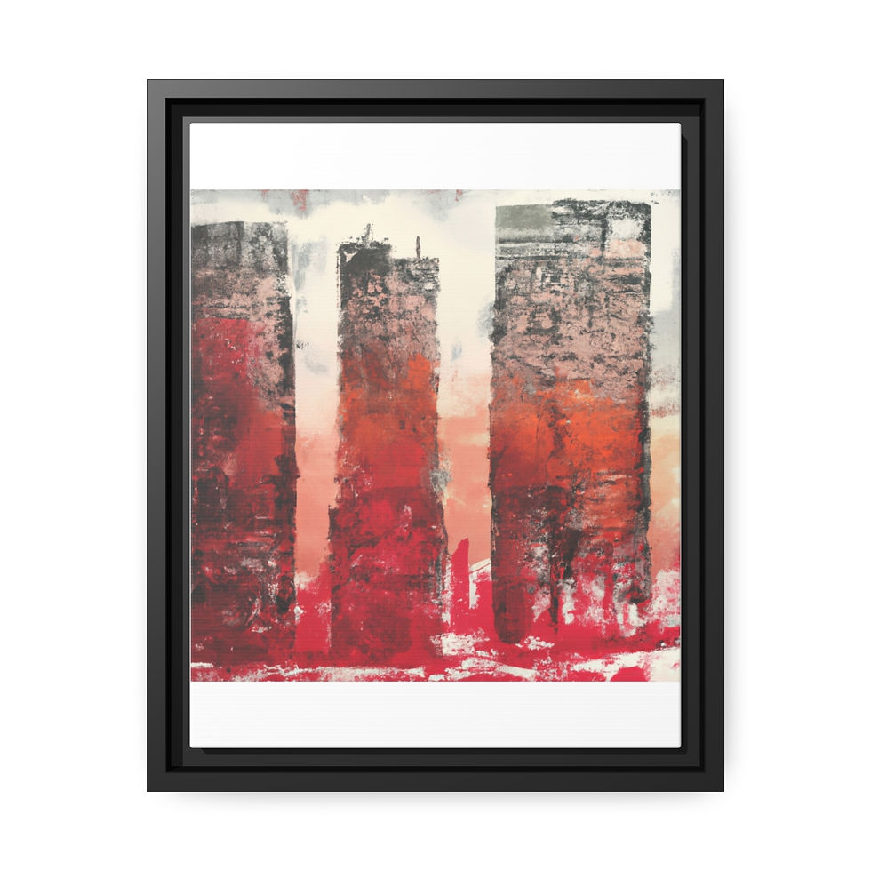 थंबनेल: Scenic Canvas Painting Print Black Frame | Roseson® Aesthetic Art