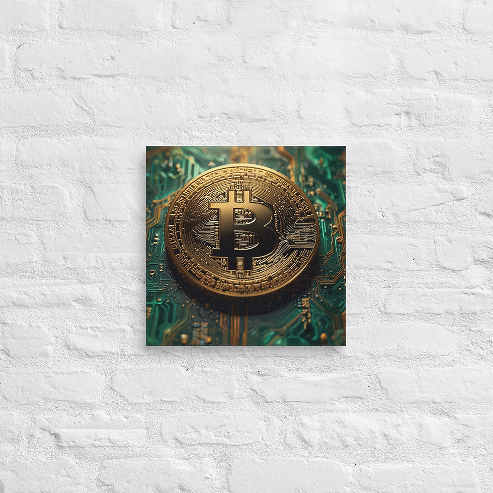 Miniature : Bitcoin Canvas Wall Art | Satoshi Nakamoto Print for Investors | Roseson®